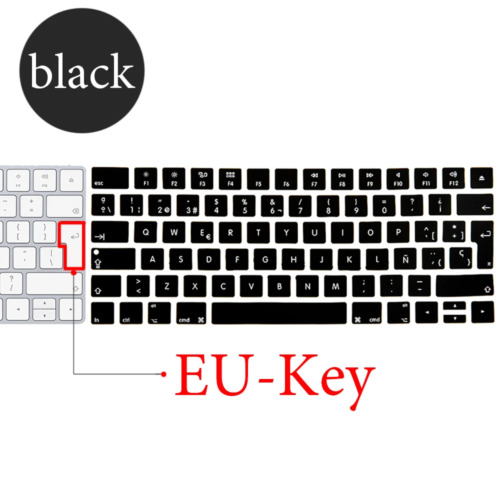 Spanish For Apple Wireless keybord MLA22LL/ A1644 IMAC Magic Keyboard cover Protector Silicone Cover EU-Key Version