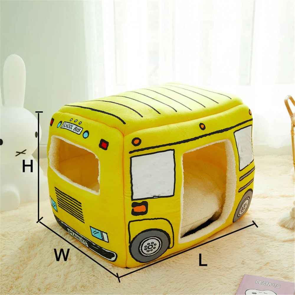 Foldable Pet House 2 in1 Bed for Cat and Small Dogs Warm Puppy Pads Removable Sofa Washable Sleeping Kennel Nest Products Winter