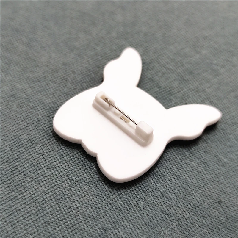 Black and White Dog Brooch for Women French Bulldog Collar Pocket Pin Cute Animal Jewelry