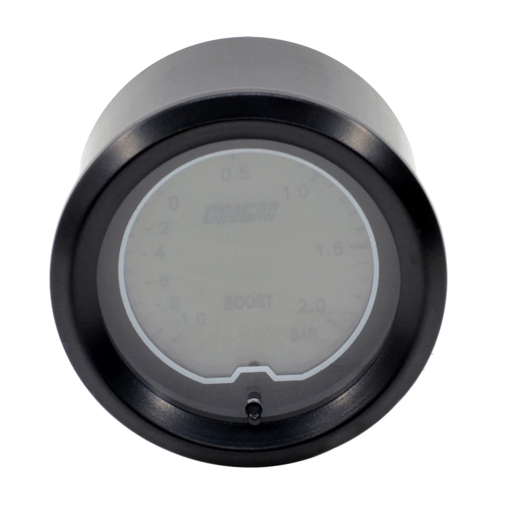 Dragon 52mm 2 Inch  LCD Pointer 7 Colors Backlight Car Digital Turbo Boost Gauge  -1~2 Bar Press Meter With Sensor