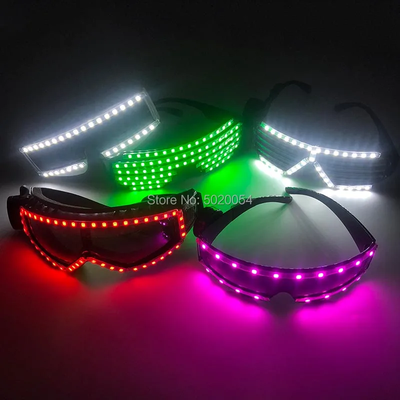 GZYUCHAO Wedding Rave LED Light Up Glasses Luminous Flashing Sunglasses Glowing Eyewear Novelty Stage Dance Accessories