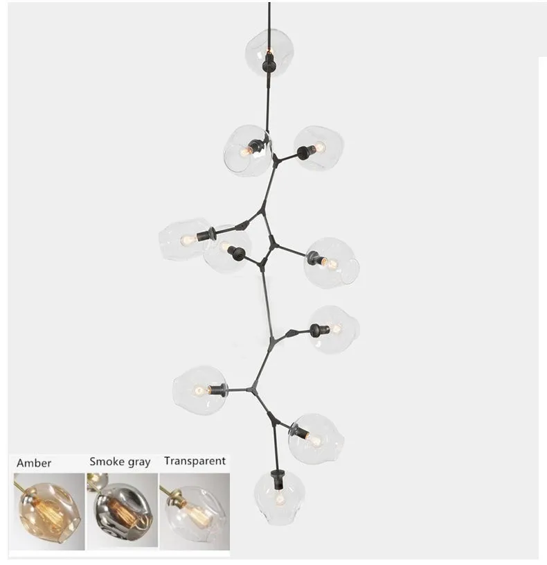 lustre nordico interno candelabro criativo com ponta molecular e led e27 15 cabecas 01