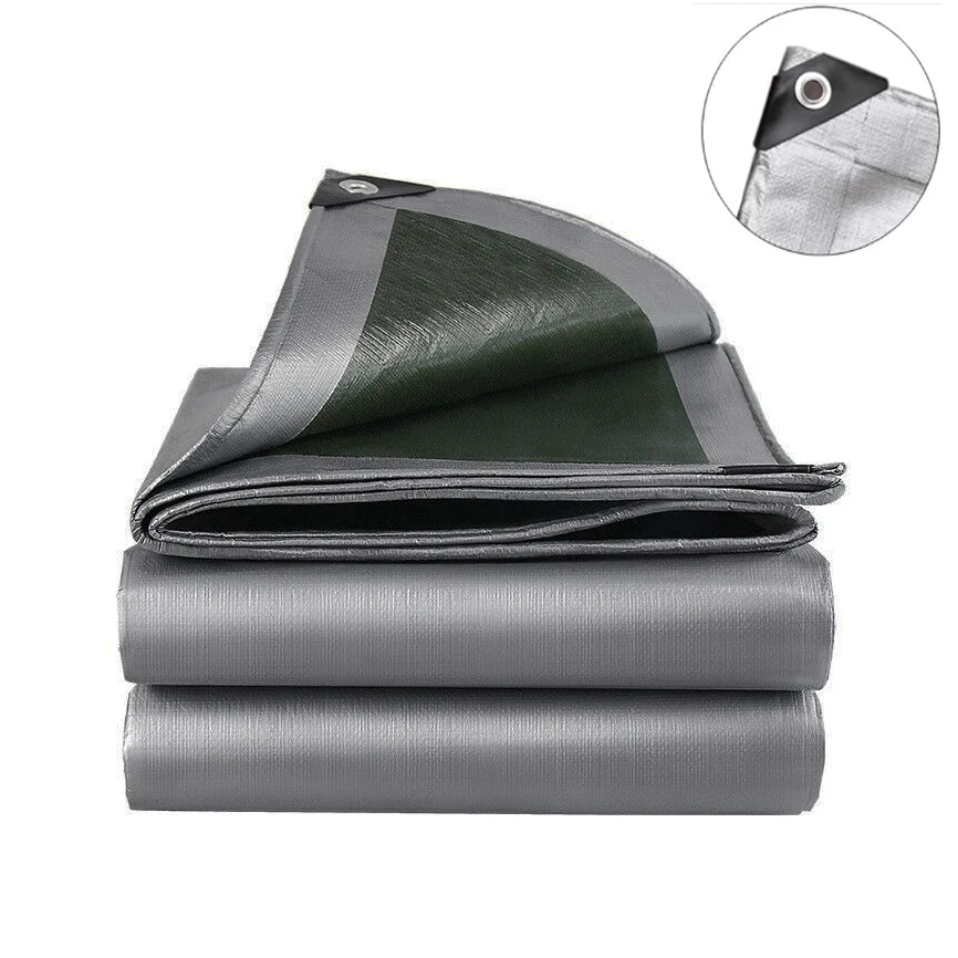 Heavy Duty Waterproof Tarp Waterproof Tarp Sheet Cover with Eyelets for Garden Trampoline Wood Car Camping Or Gardening-0.32mm