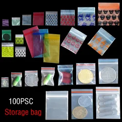 Small self-sealing bag transparent food storage medicine jewelry packaging can be re-closed thickened fresh-keeping zipper plast