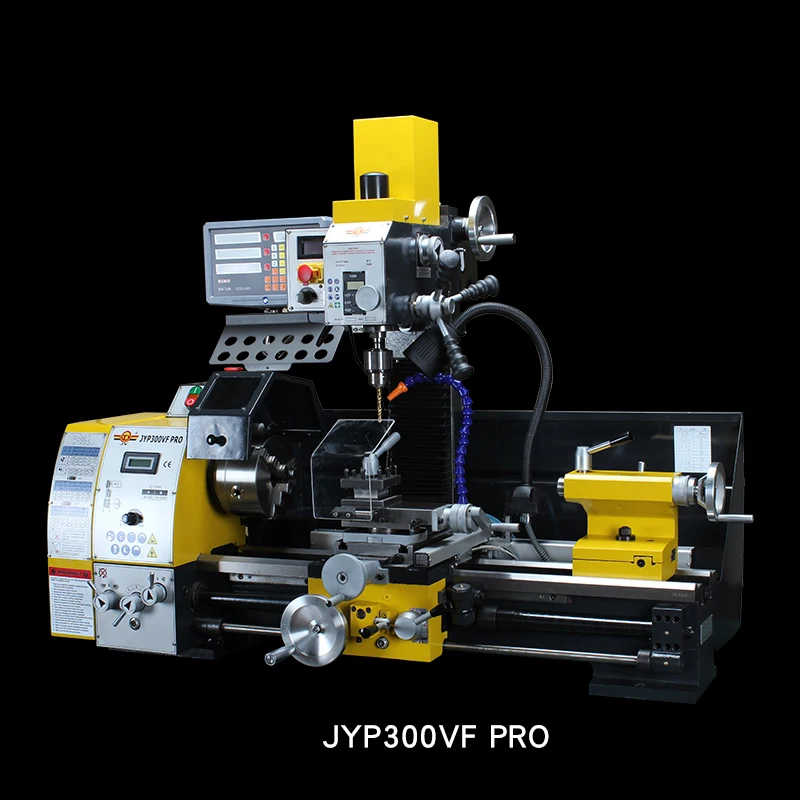 JYP300VF Haushaltsdrehmaschine, kleine Multifunktionsdrehmaschine, Tischbohrmaschine, Dreh-, Bohr- und Fräsmaschine, Metallfräsmaschine