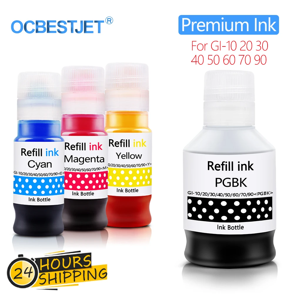 

Refill Ink Kit For Canon GI-50 60 70 90 PIXMA GM2050 GM4050 G5050 G6060 G6065 G7050 G5070 G6070 GM2090 G5090 G6090 GM2092 G5092