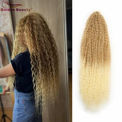 Kinky Curly Synthetic Hair Brazilian Braids Afro Twist Braid Blonde Brown Bundles 28Inch Natural Soft Long Curl Hair Extensions