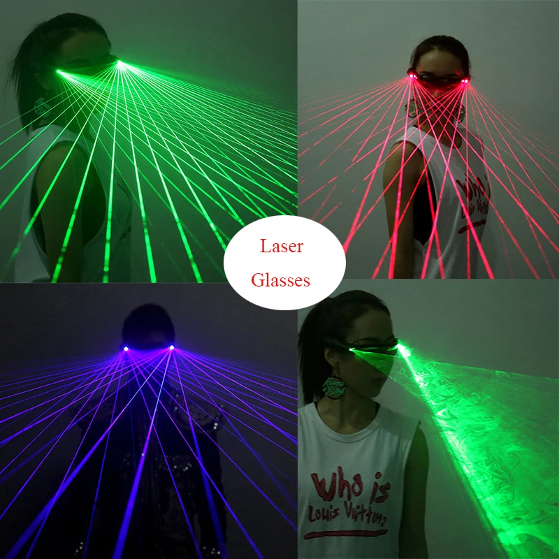 

Free Shipping LED Laser Glasses Green Red Light Plane Projective Luminous Glasses Dancing Stage Show DJ Club Party