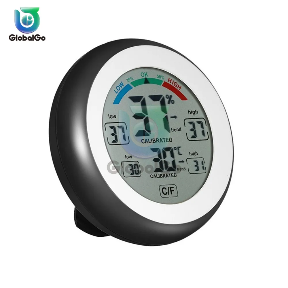 

Mini Car Automobile Digital Automotive Thermometer Hygrometer Decoration Car Accessories Touch Screen Temperature Humidity Meter