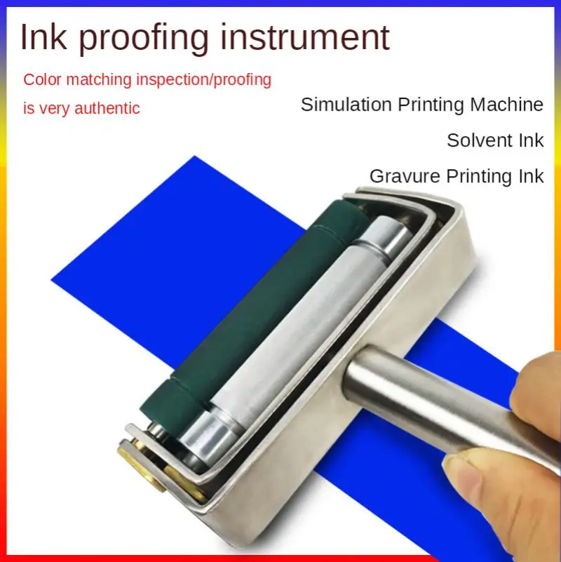 Kualitas tinggi Manual roda warna pegas tinta pencetakan instrumen pemeriksaan warna Roll Coater tangan tinta Proofer untuk Gravure