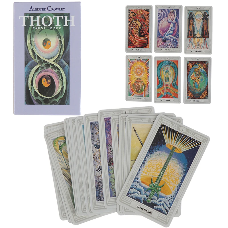 Thoth Tarot Tarot 78 Cards Egyptian Myth Divination Aleister Crowley Thoth Tarot Pocket Guidebook