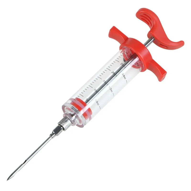 Spice Syringe Marinade Injector Turkey Chicken Meat Flavor Injector Stainless Steel Barbecue Cooking Accessories