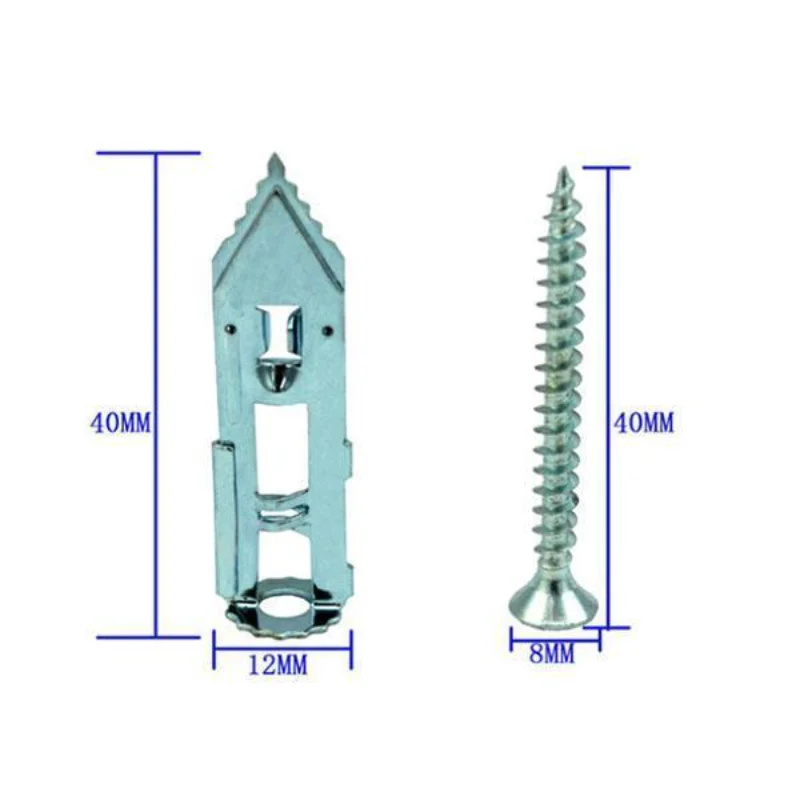 10/20pcs Self Drilling Expansion Screws Stainless Steel Drywall Gypsum Board Anchor Kit Cavity Plug Dowel Fixing Tools