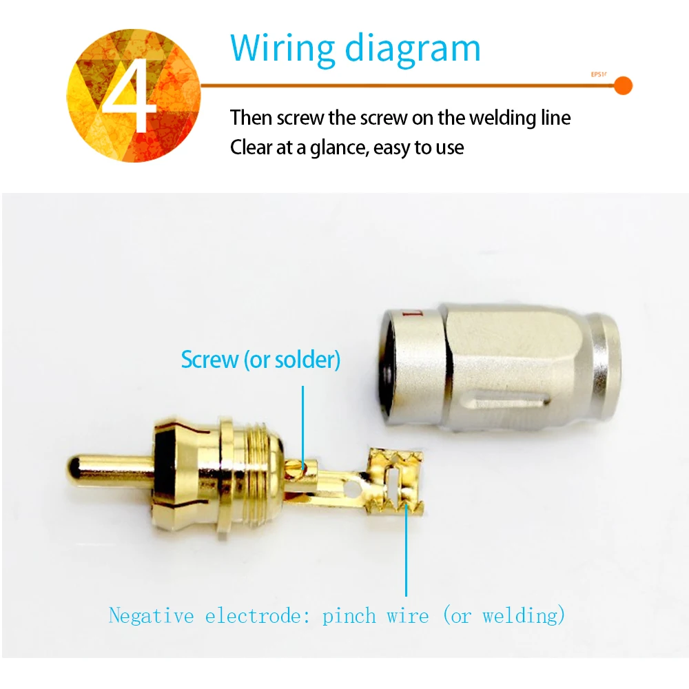 YYAUDIO 20 stücke Löten RCA Stecker Buchse Stecker Lautsprecher Audio Adapter Stecker Vergoldet Stecker Jack Für DIY