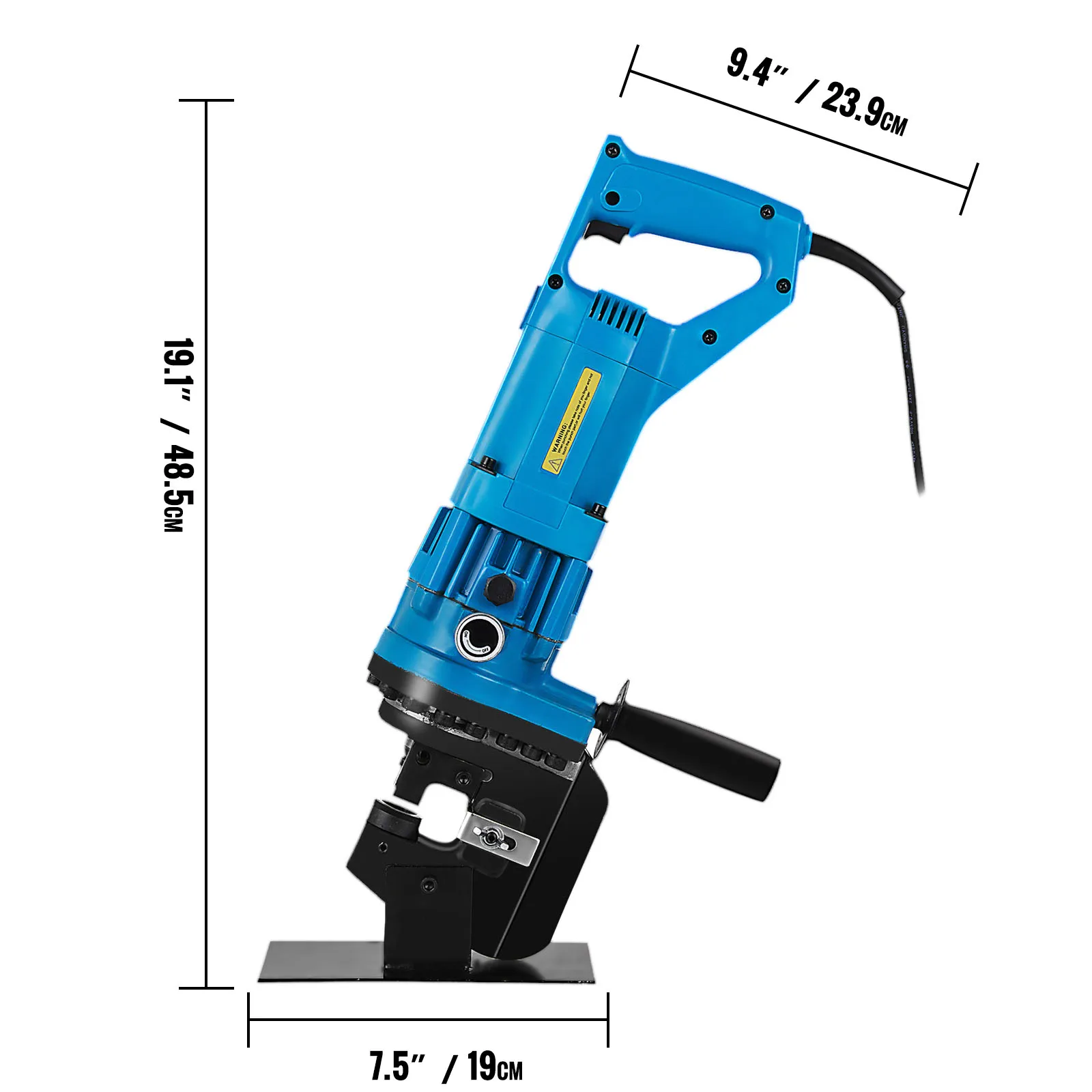 VEVOR MHP-20 900W elettrico pratico perforatore idraulico 6mm Knockout Punch Tools 5 matrici Set su piastra in acciaio piastra in ferro alluminio