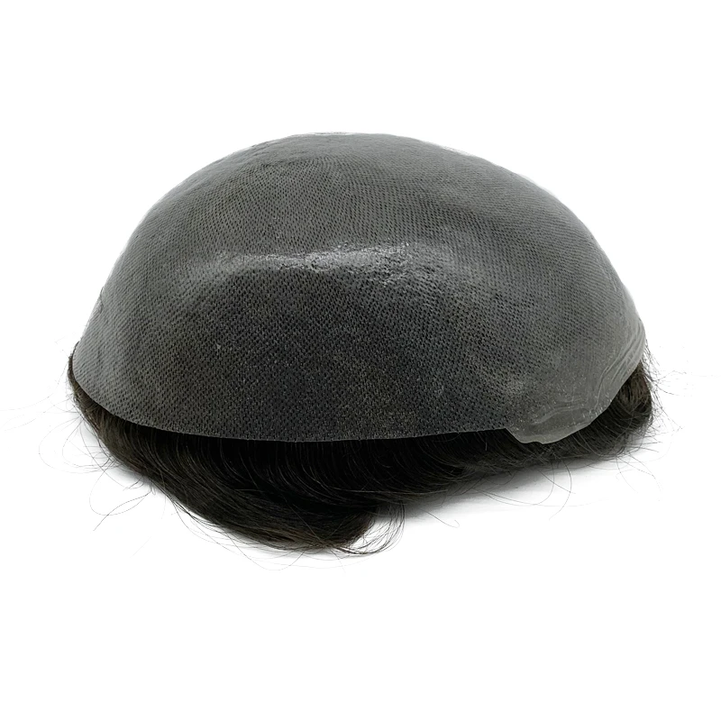 Human Hair Hairpieces Thin Skin PU Replacement System Human Hair Men Toupees
