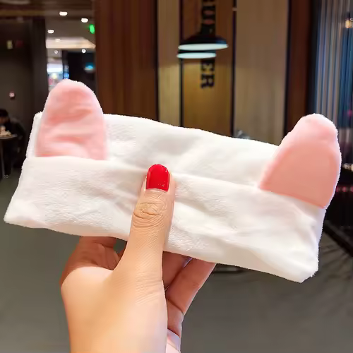 Wash Face Hair Holder Hairbands Soft Warm Coral Fleece Bow Animal Ears Headband For Women Girls Turban Fashion Hair Accessories - Image 13