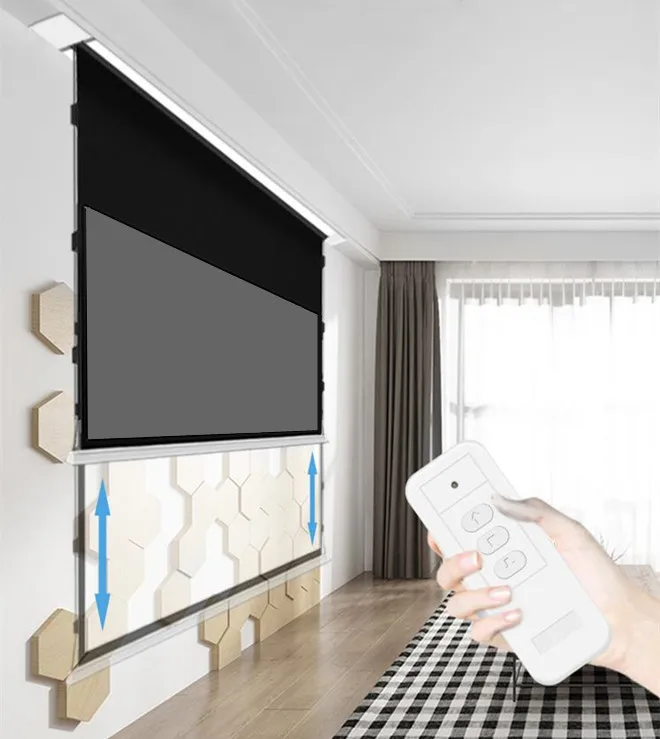 MIVISION 8K Schwarz Diamant/Kristall Umgebungs Licht Ablehnung ALR CLR Elektrische Einbau In-Decke Projektor Bildschirm, v1ALR – Detail 11
