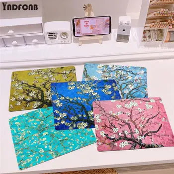 YNDFCNB 내가 좋아하는 아몬드 꽃 반 고흐 DIY 디자인 패턴 게임 mousepad 상위 판매 도매 게임 패드 마우스 