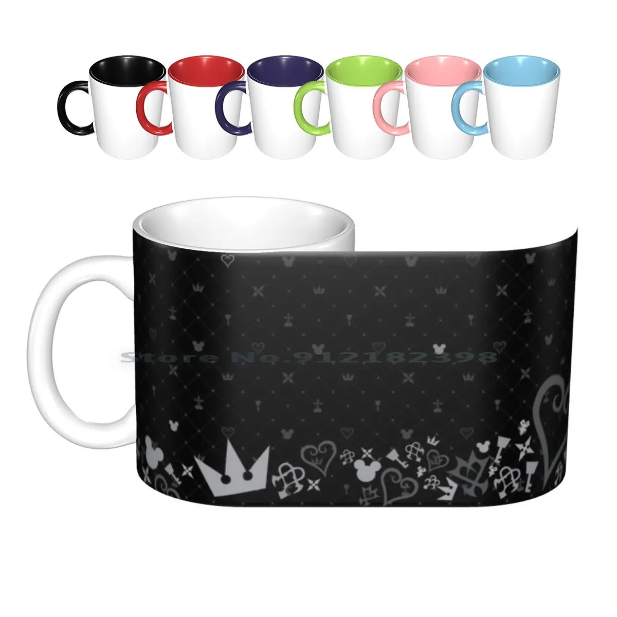 Kingdom Hearts Pattern2 Ceramic Mugs Coffee Cups Milk Tea Mug Kh Kingdom Hearts Kingdom Sora Pieces Memory Dream Anime Geek