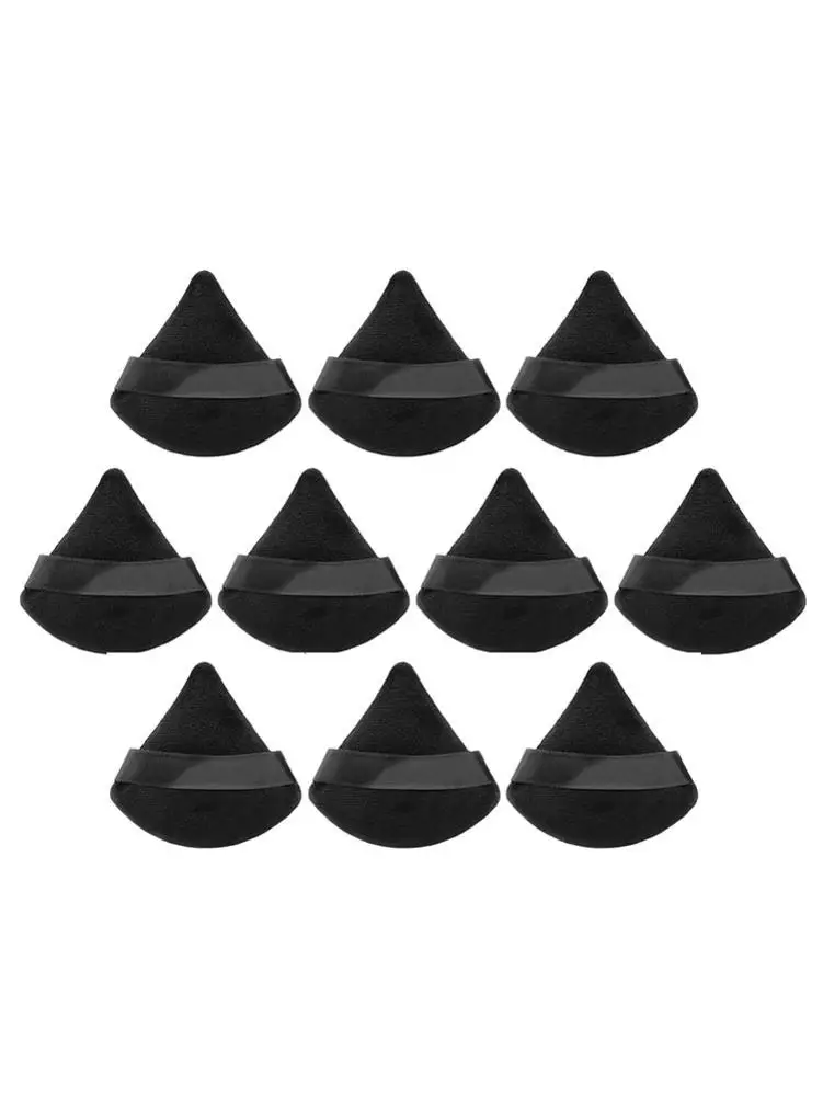 10pcs Powder Puff Triangle Pure Cotton Powder Puff Flours Women Makeup Sponge Cosmetics Soft Powder Puff Washable Lightweight