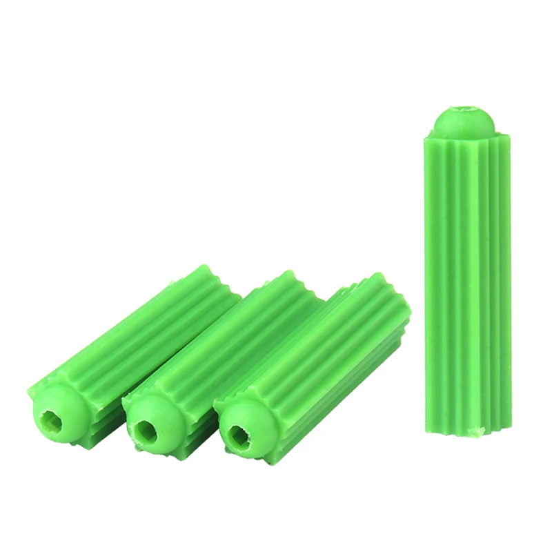 M6 Green Plastic Expansion Tube/Rubber Plug/Nylon Plunger/Drywall Plastic Wall Plug Anchor Plug Fixing Wall Anchor