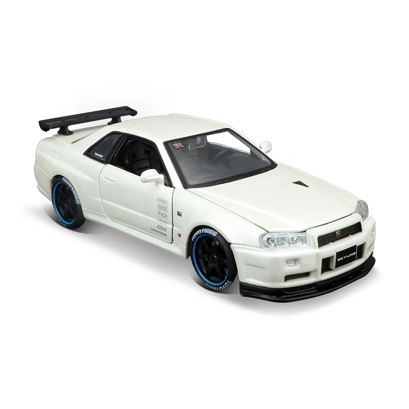 Maisto 1:24 Nissan Skyline R34 GT-R Highly-detailed die-cast precision model car Model collection gift