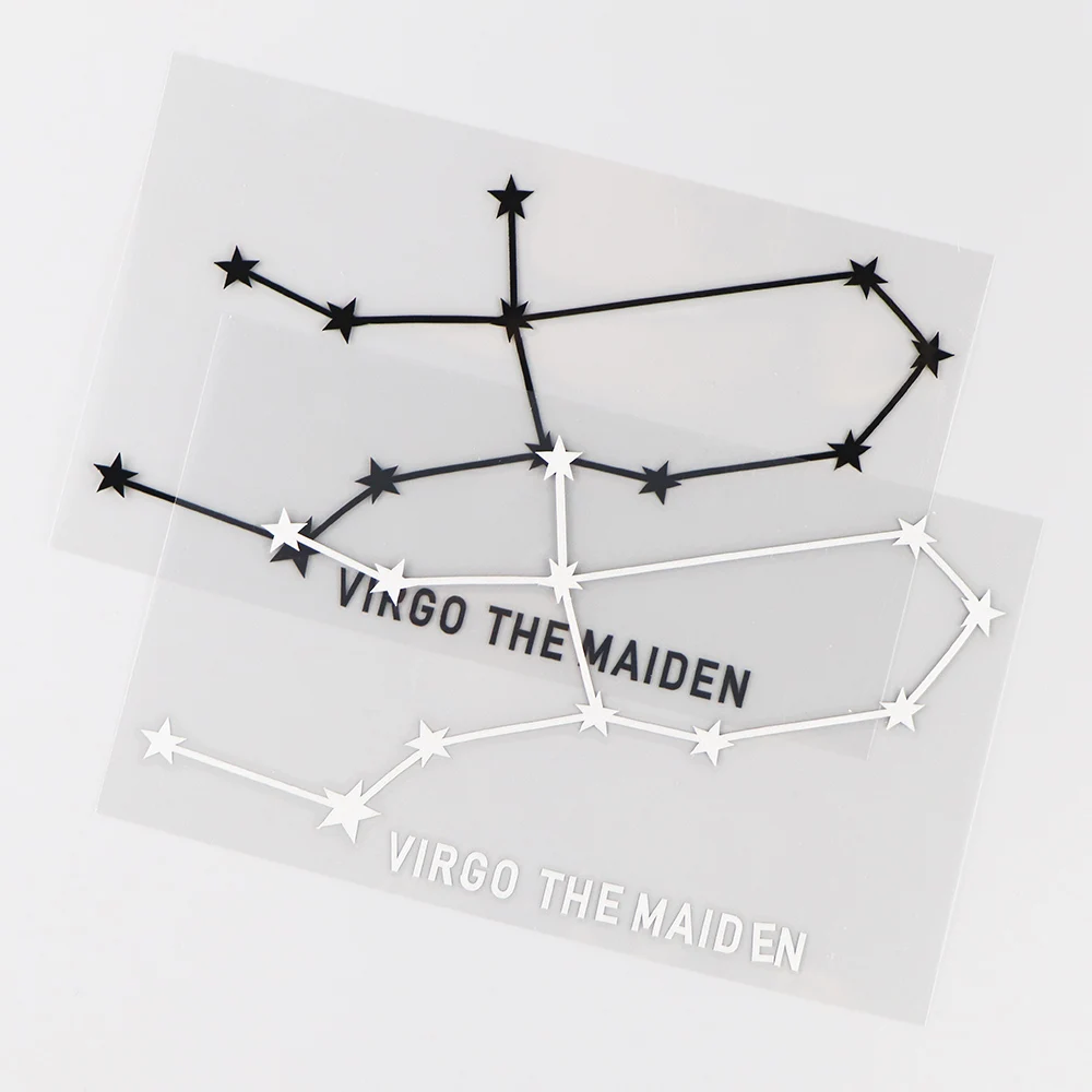 YJZT 15×8.5CM Interesting Star Car Sticker Vinyl Decal  Zodiac Signs Constellatory Virgo The Maiden Black / Silver 10A-0450