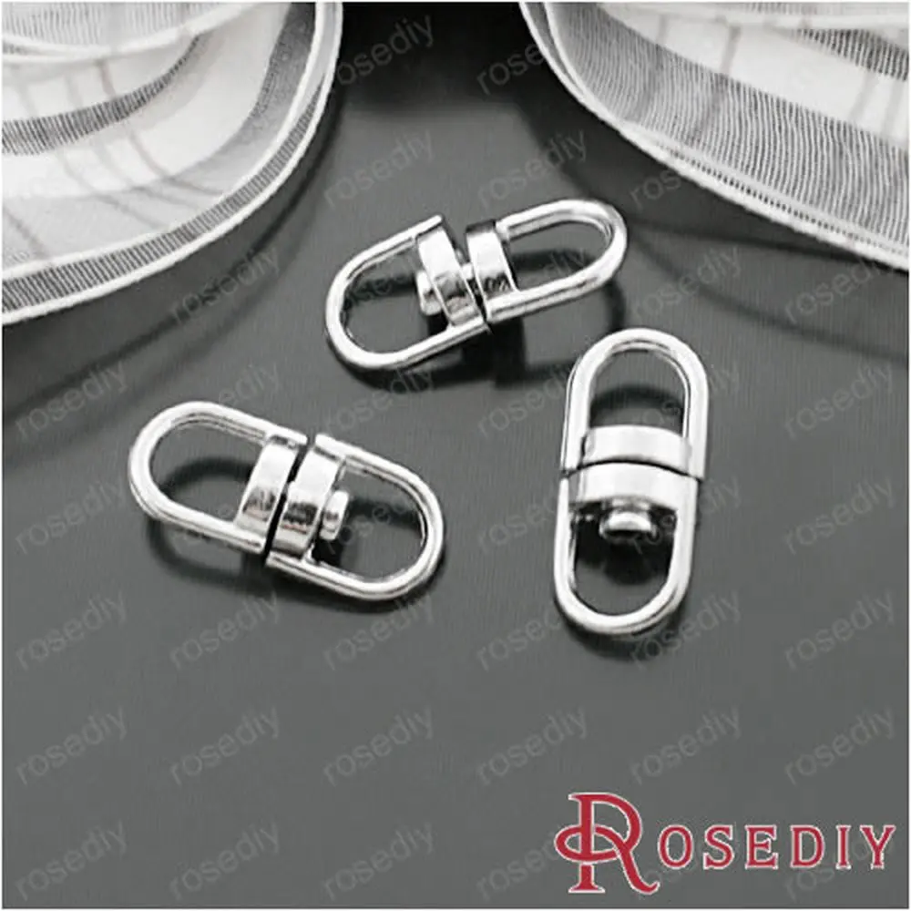 

Wholesale 19*8mm Chrome Plated Big Alloy Swivel Connect Clasp Diy Jewelry Findings Accessories 50 pieces(JM4518)