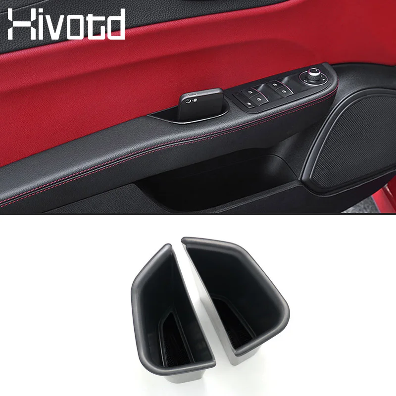 Hivotd For Alfa Romeo Giulia Car Center Console Armrest /Door Armrest Storage Box Organizer Tray Accessories 2016 2017 2018 2019