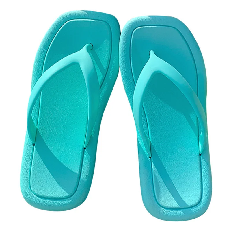 SP & STADT INS Mode Sommer Schuhe Für Frauen Hausschuhe Quadratischen Kopf Plattform Flip-Flops Einfarbig Strand Schuhe Kleidung für Frauen