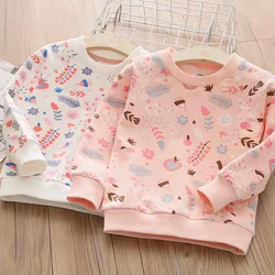 2024 Autumn Spring Fashion 2-4 5 6 7 8 9 10 Years Children'S Causual Pullover Tops O Neck Long Sleeve Kids Baby Girl Sweatshirts