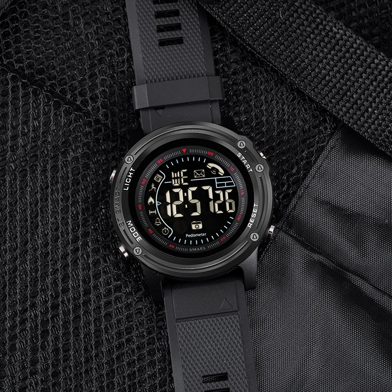 SMAEL New Sports Digital Watch Men Top Luxury Brand Bluetooth Waterproof Military Clock Mens Calorie Phone Reminding Wristwatch