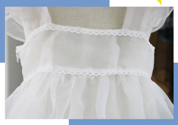 Lolita dress Princess tea party sweet lolita dress vintage lace  victorian jsk kawaii girl White Mesh Apron Blouse cute girl