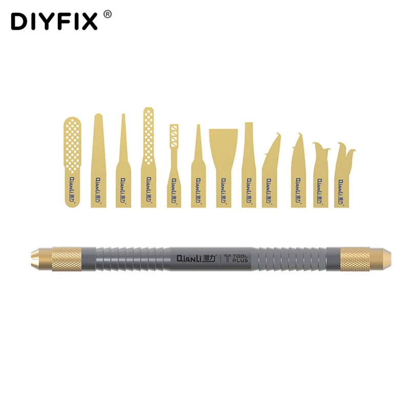 Qianli 008 009 di Rimozione della Colla Knief Chip IC BGA NAND CPU Bordo Raschiante Colla Pala Nero Colla Sgommatura Pulizia Coltelli repairTool