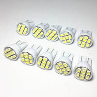 10pcs/lot Truck LED 24V T10 194 168 1206 8 SMD 8 LED Auto light Bulbs super white Instrument Light Indicator Lamps Wedge DC24V