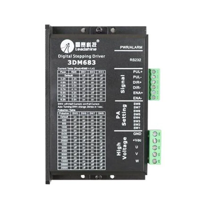 Original 3-Phase Stepper Motor Driver 3DM683 Stepper Motor Driver 20-60VDC 0.5-8.3A Stepper Driver Use for CNC Engraver Machine