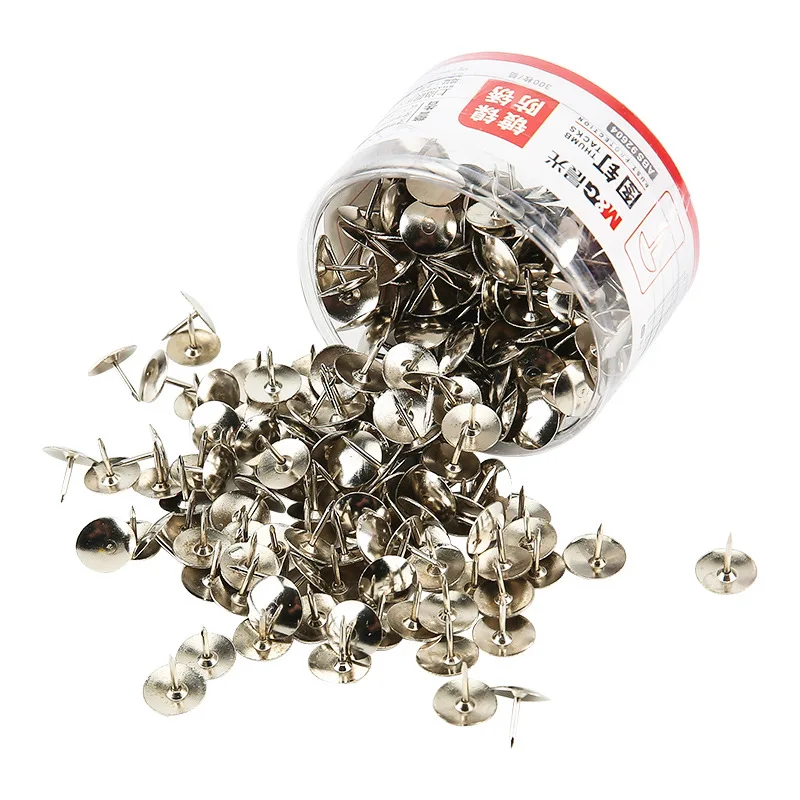 

300 Pcs/BOX M&G Silver Pushpins Metal Thumb Tacks Map Drawing Push Pins Crafts Office Accessories School Supplies Stationery