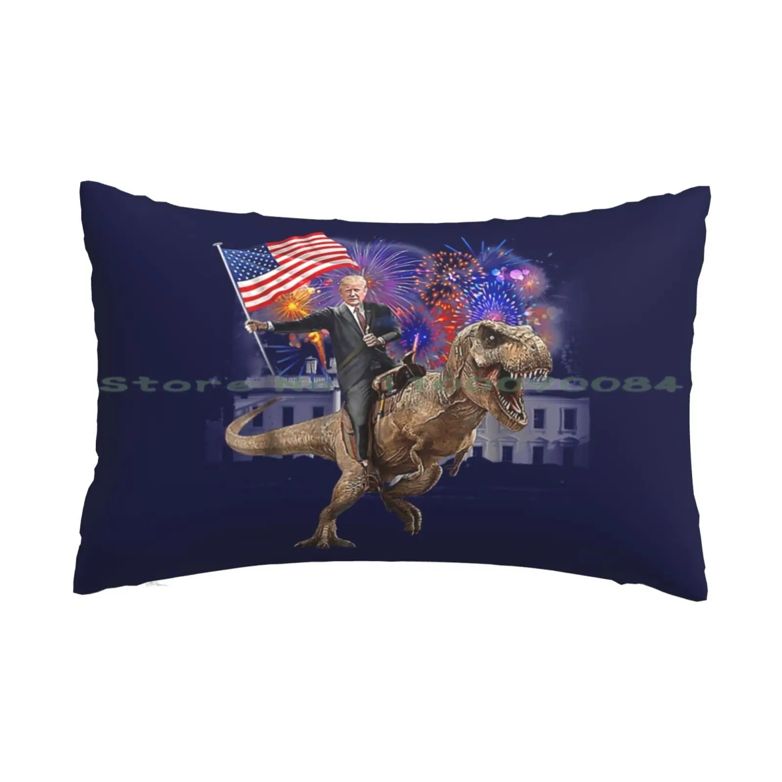 Funda de almohada de dinosaurio t-rex, 20x30, 50x75, sofá, dormitorio, Donal, Trump, Presidente, Trump, Donald John Trump, quien es Donald