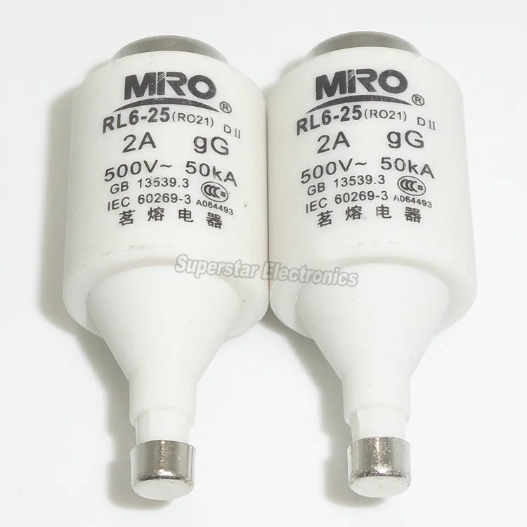 MRO Fuse RO21 2A 4A 6A 8A 10A 16A 20A 5SB E27 RL6-25 500V