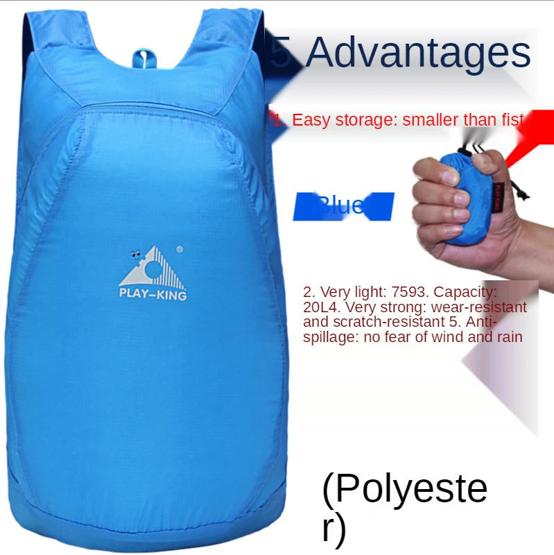 Outdoor Ultralight Travel Portable Folding Backpack Anti-wave Water Skin Storage Bag Mountaineering Leisure Sports Backpack