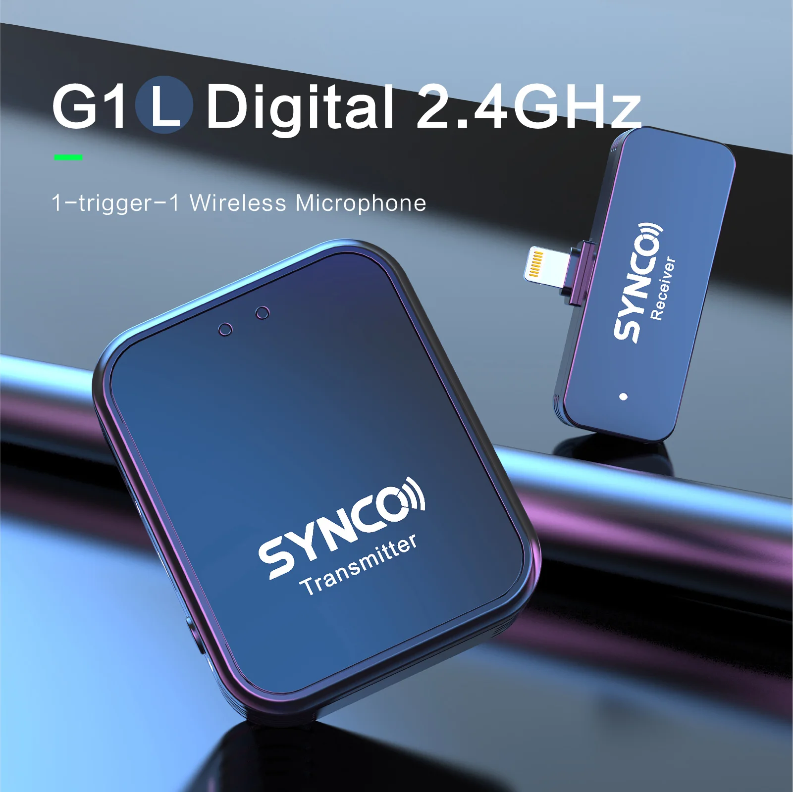 SYNCO-Sistema de micrófono inalámbrico Lavalier, dispositivo tipo C para iPhone, Android, teléfono inteligente, grabación de vídeo en vivo, G1 T L G1L G1T