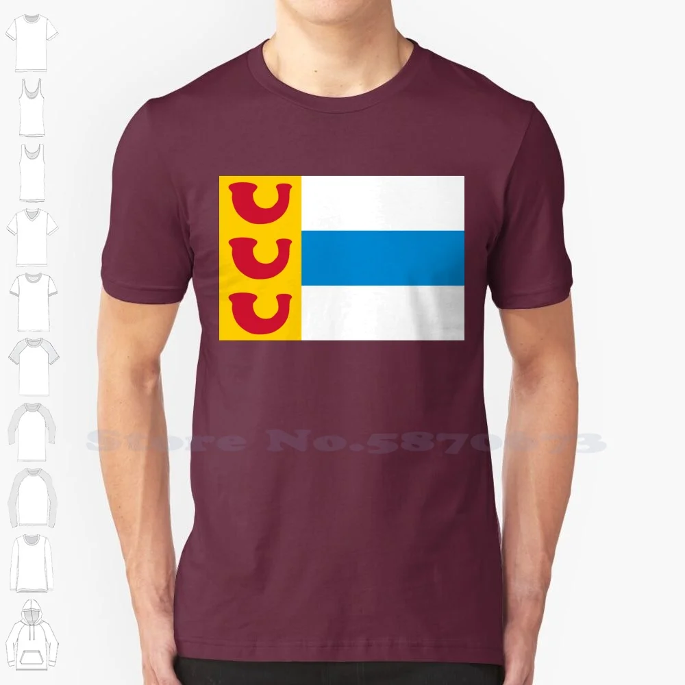 Flag Of Weert , Netherlands 100% Cotton T-Shirt Weertenaar Weerter Weert Flag Flag Of Weert Heerlen Vlag Flag Of Heerlen