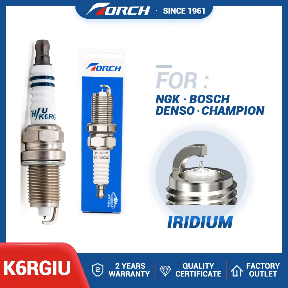 

1PCS Замена свечей для Denso VK20Y OPEL 1214016 55565219 1214528 55564763 Champion RC10MCC Iridium Spark Plug TORCH K6RGIU