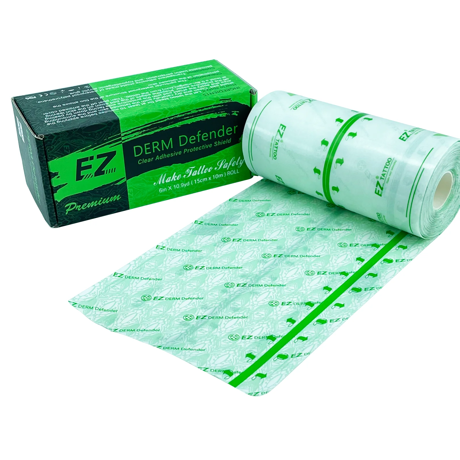 EZ Premium /Regular Derm Defender Tattoo Clear Adhesive Protective Shield Protective Tattoo Film Aftercare Tattoo Supply
