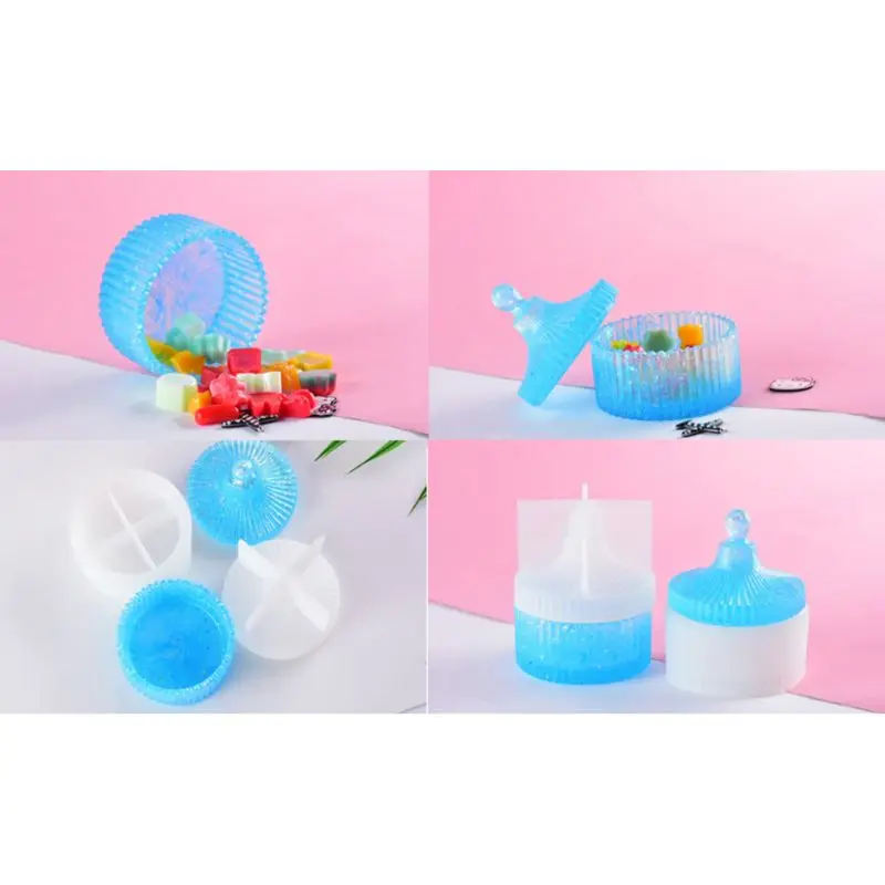 Scatola di immagazzinaggio dei gioielli della banda rotonda degli stampi epossidici di cristallo di DIY della muffa del Silicone che fa 203B