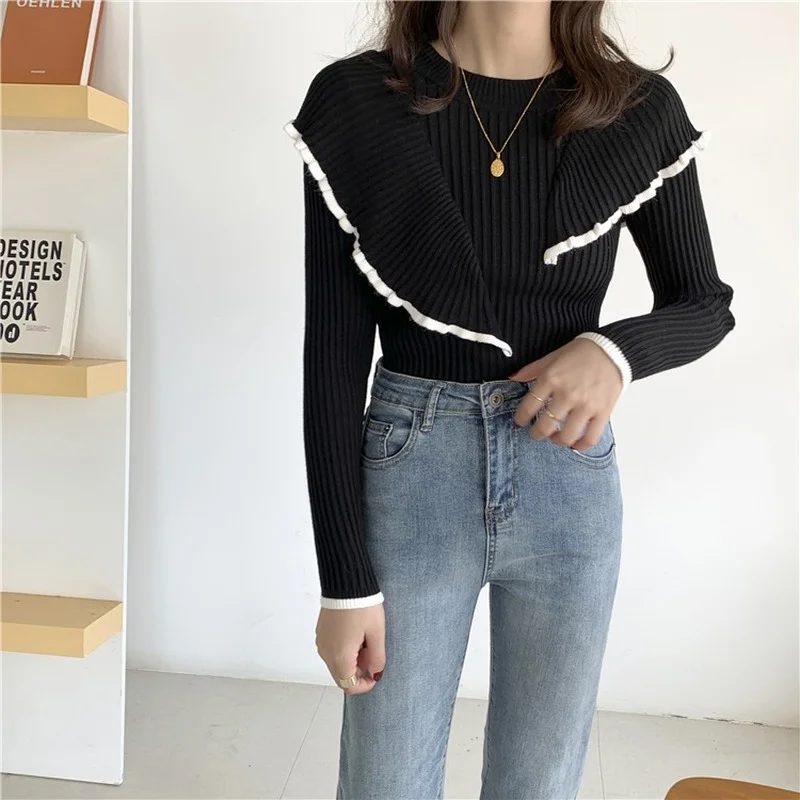 

Cheap wholesale 2021 spring autumn winter new fashion casual warm nice women knitted sweater woman female OL pullover Py9011