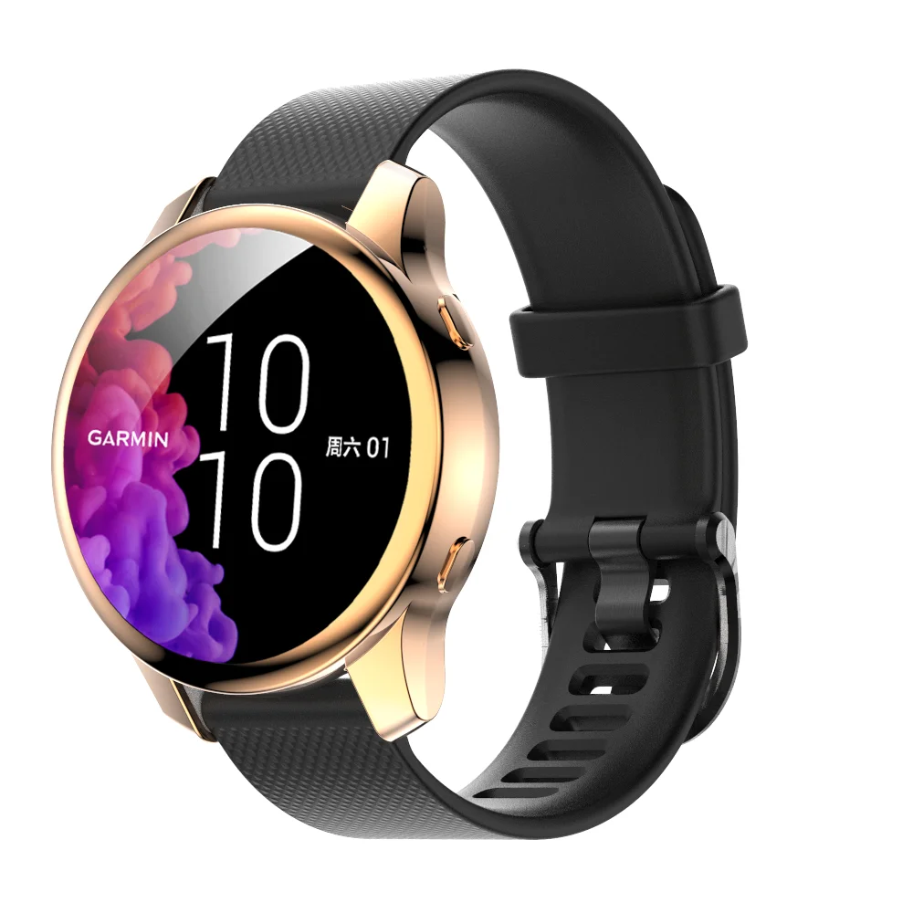غطاء حماية كامل من مادة TPU لساعة Garmin Venu الذكية، إطار متين فائق النحافة، أغطية حماية ملحقات الساعة