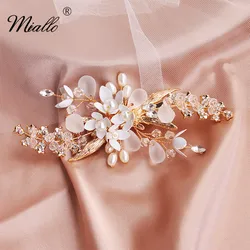 Miallo Fashion Wedding Hair Clips Flowers Bridal Hair Jewelry Accessories Handmade Hair Ornaments Headpieces Bridesmaid Gift