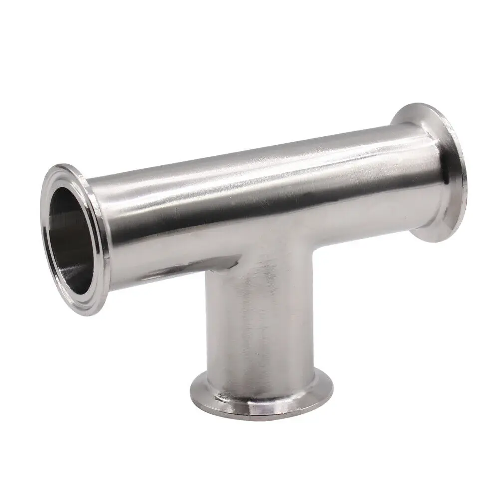 19-102mm Stainless Steel 304 Sanitary 3 Way Tee Ferrule three cross Pipe Fitting